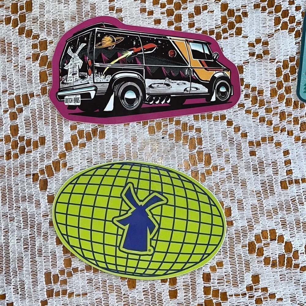 NWT BUNDLE OF 6 !  DUTCH BROS STICKERS - Picture 3 of 7